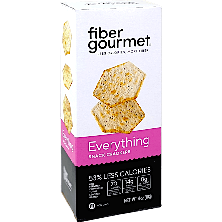 Fiber Gourmet Hexagon Snack Crackers - Everything
